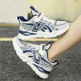 Boy Single Mesh Breathable Velcro Hollowed Out Soft Sole Sneakers Shoes