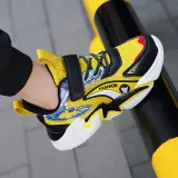 Boy Mesh Breathable Velcro Color Matching Sneakers Shoes