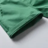2PCS Boys Outfit Short Sleeve Shirts and Suspender Shorts with Tie
