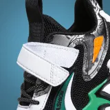 Boy Mesh Breathable Velcro Color Matching Sneakers Shoes