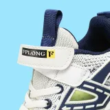 Boy Single Mesh Breathable Velcro Hollowed Out Soft Sole Sneakers Shoes