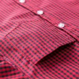 4PCS Boys Outfit Red Plaid Short Sleeve Shirts and White Suspender Shorts Dress Up