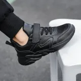 Toddler Kids Leather Velcro Pure Color Sneakers Shoes