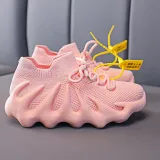 Toddler Kids Mesh Breathable Lace-up Soft Sole Running Sneakers Shoes