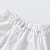 4PCS Boys Outfit Red Short Sleeve Shirts and White Suspender Shorts Dress Up