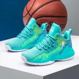 Boy Mesh Breathable Lace-up Sports Basketball Sneakers Shoes