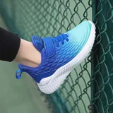 Toddler Kids Leather Breathable Velcro Gradient Sneakers Shoes