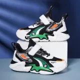 Boy Mesh Breathable Velcro Color Matching Sneakers Shoes