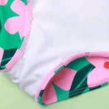 Baby Toddler Girl Swimsuit Flower V-Neck Vest Printed Beachwear