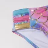 Toddler Girl Swimsuit Mermaid Colourful Scale Shell Sequins Bikini Set