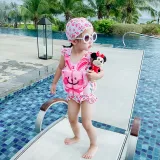 Baby Toddler Girl Float Rabbit Flower Printing Buoyancy Swimsuit
