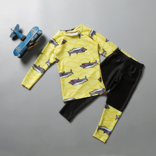 Toddler Boy Swimsuit Shark Long UV Protection Diving Suit