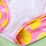 Baby Toddler Girl Swimsuit Flower Printing Ruffled Backless Beachwear