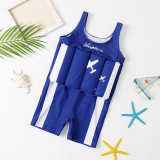 Toddler Boy Float Airplane Pattern Printing Vest One-piece Buoyancy Swimsuit