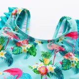 Baby Toddler Girl Flamingo Swimsuit Ruffled Bikini Sleeveless Beachwear