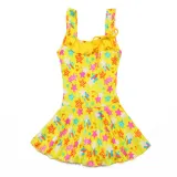 Kids Girls Swimsuits One Piece Ruffled Skirt Colourful Star Bathing Suit