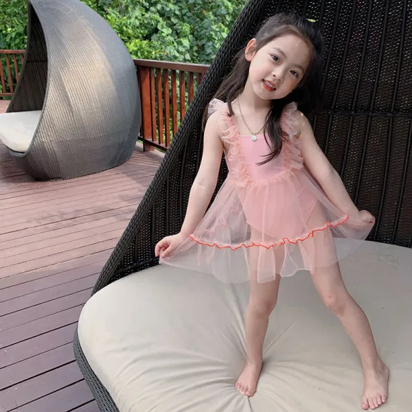 Toddler Girl Swimsuit One-Piece Princess Lace Gauzy Skirt Beachwear