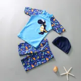 Toddler Boy Swimsuit Cartoon Dinosaur Short Sleeve Tops And Printing Pants