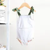 Toddler Girl Swimsuit Cherry Printing Ruffled One-Piece Beachwear
