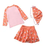 3PCS Baby Toddler Girl Unicorn Rainbow Swimsuit With Swimming Cap