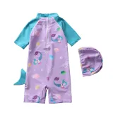 Baby Toddler Girl Cartoon Mermaid Swimsuit Short Sleeves Beachwear