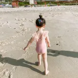 Baby Toddler Girl Swimsuit Lace Pearl Sleeveless Bikini One-Piece