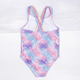 Toddler Girl Swimsuit Mermaid Colourful Scale Shell Sequins Bikini Set