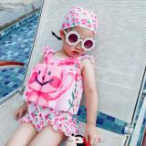 Baby Toddler Girl Float Rabbit Flower Printing Buoyancy Swimsuit