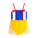 Toddler Girl Swimsuit Princess Dress Bowknot Ruffled Beachwear