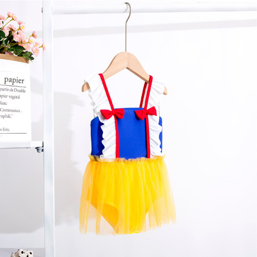 Toddler Girl Swimsuit Princess Dress Bowknot Ruffled Beachwear