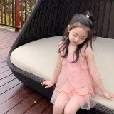 Toddler Girl Swimsuit One-Piece Princess Lace Gauzy Skirt Beachwear