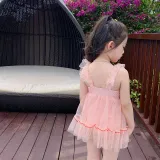 Toddler Girl Swimsuit One-Piece Princess Lace Gauzy Skirt Beachwear