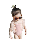 Baby Toddler Girl Swimsuit Lace Pearl Sleeveless Bikini One-Piece