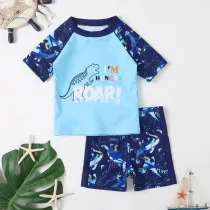 Toddler Boy Swimsuit Dinosaur Roar Short Beachwear Set