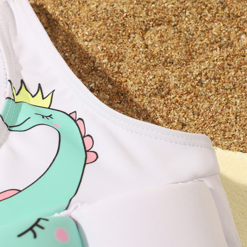 Baby Toddler Kids Float Vest Cartoon Dinosaur Sleepy Saurus Buoyancy Swimsuit
