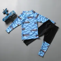 Toddler Boy Swimsuit Shark Long UV Protection Diving Suit