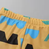 Toddler Boy Swimsuit Anchor Fish Printing Short Sandbeach Set With Cap