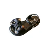 Kids Girl Soft Solid Color Bow Tie Summer Beach Sandals