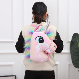 Sequined Cute Unicorn Shaped Backpack School Bag