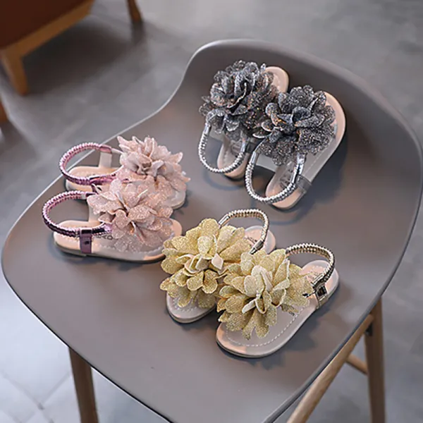 Kids Girl Non-slip Fashion Bohemia Flower Beach Summer Sandals