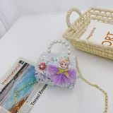 Pearl Portable Princess Shoulder Bag For Toddlers Kids