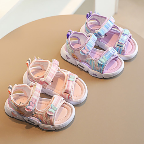 Kids Girl Fashion Velcro Butterfly Beach Sandal