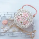 Pearl Flower Crossbody Shoulder Waist Pack Bag for Toddlers Kids
