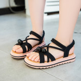 Kids Girl Cut Out Gladiator Soft Flat Non-Slip Summer Beach Sandals