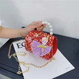 Pearl Portable Princess Shoulder Bag For Toddlers Kids