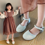 Kids Girl Pearl Closed-Toe Party Dress Shoes
