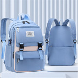 Primary School Many Grid Schoolbag Lightweight Waterproof Backpack School Bag