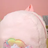 Cute Cartoon Unicorn Big Eyes Bow Embroidered Plush Bag