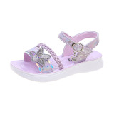 Kids Girl Soft Fashion Rhinestone Butterfly Summer Beach Sandals