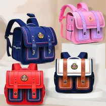 Primary School Open Children's Schoolbag In English Style Lightweight Waterproof Backpack School Bag